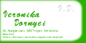 veronika dornyei business card